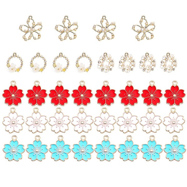 PandaHall Alloy Enamel Pendants, with Acrylic and Crystal Rhinestone, Round Ring with Flower, Colorful, Light Gold, 22~23x18.5x5mm, Hole..., Clear
PandaHall Alloy Enamel Pendants, with Acrylic and Crystal Rhinestone, Round Ring with Flower, Colorful, Light Gold, 22~23x18.5x5mm, Hole..., Clear