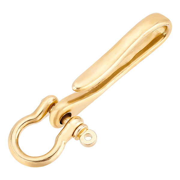 PandaHall U-Shaped Brass Key Hook Shanckle Clasps, for Wallet Chain, Key Chain Clasp, Pocket Clip, Golden, 90x24x15mm, 1pc Brass
PandaHall U-Shaped Brass Key Hook Shanckle Clasps, for Wallet Chain, Key Chain Clasp, Pocket Clip, Golden, 90x24x15mm, 1pc Brass