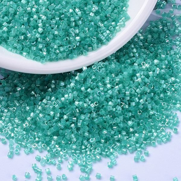 PandaHall MIYUKI Delica Beads, Cylinder, Japanese Seed Beads, 11/0, (DB1869) Silk Inside Dyed Aqua Green AB, 1.3x1.6mm, Hole: 0.8mm, about..., Cyan
PandaHall MIYUKI Delica Beads, Cylinder, Japanese Seed Beads, 11/0, (DB1869) Silk Inside Dyed Aqua Green AB, 1.3x1.6mm, Hole: 0.8mm, about..., Cyan