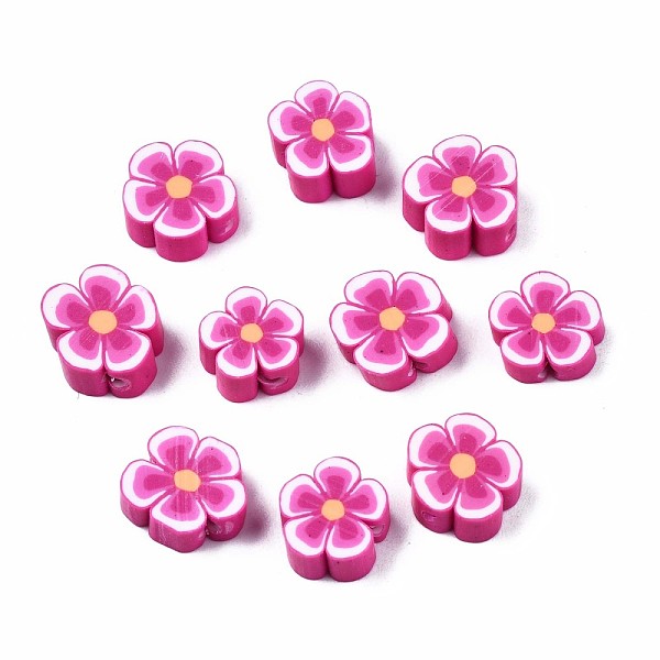 PandaHall Handmade Polymer Clay Beads, Flower, Medium Violet Red, 7~10x7~11x3~5mm, Hole: 1.6mm Polymer Clay Flower
PandaHall Handmade Polymer Clay Beads, Flower, Medium Violet Red, 7~10x7~11x3~5mm, Hole: 1.6mm Polymer Clay Flower