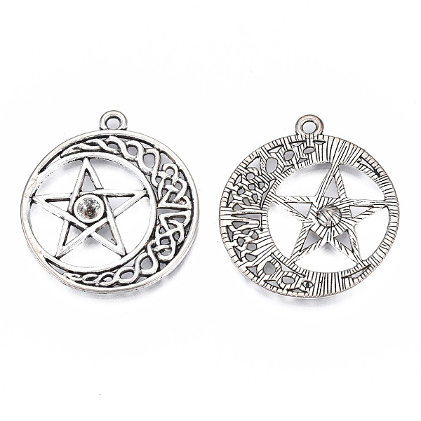 PandaHall Tibetan Style Alloy Pendant Rhinestone Settings, Cadmium Free & Lead Free, Moon with Star, Antique Silver, Fit For 3.5mm...
PandaHall Tibetan Style Alloy Pendant Rhinestone Settings, Cadmium Free & Lead Free, Moon with Star, Antique Silver, Fit For 3.5mm...