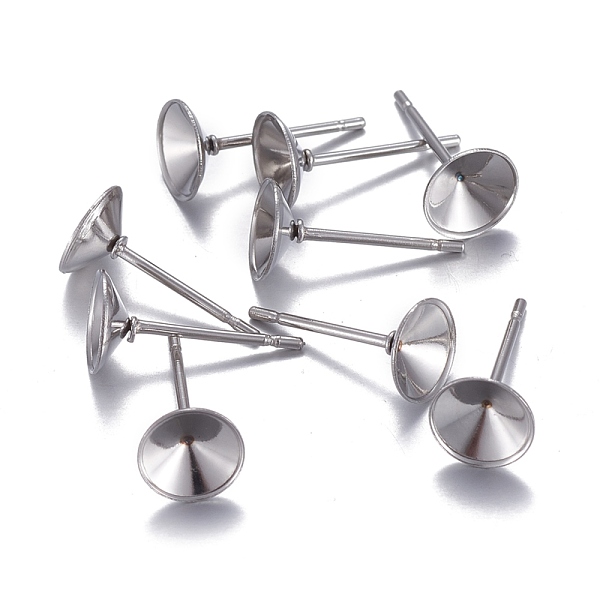 PandaHall 304 Stainless Steel Post Stud Earring Settings, for Pointed Back Chaton Rhinestone, Stainless Steel Color, Fit For 6mm Rhinestone...
PandaHall 304 Stainless Steel Post Stud Earring Settings, for Pointed Back Chaton Rhinestone, Stainless Steel Color, Fit For 6mm Rhinestone...