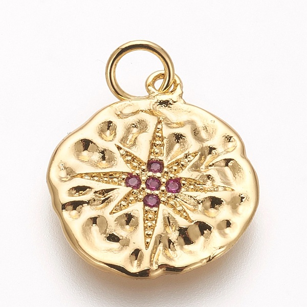 PandaHall Brass Micro Pave Cubic Zirconia Pendants, Lead Free & Cadmium Free & Nickel Free, Flat Round with Star, Medium Violet Red, Golden...
PandaHall Brass Micro Pave Cubic Zirconia Pendants, Lead Free & Cadmium Free & Nickel Free, Flat Round with Star, Medium Violet Red, Golden...