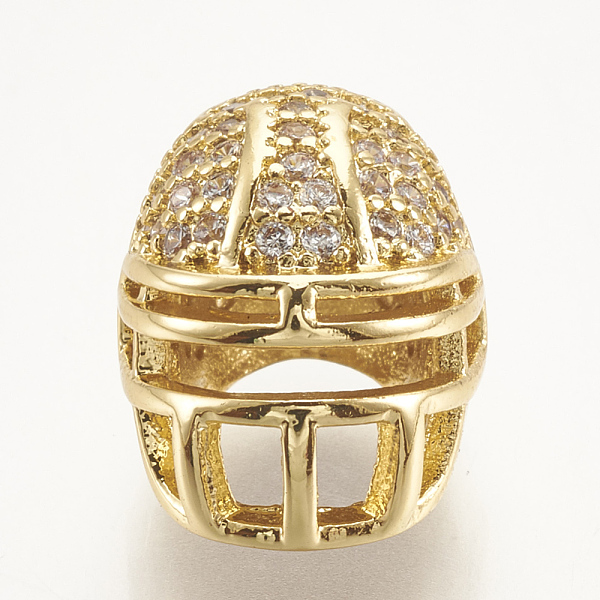 PandaHall Brass Micro Pave Cubic Zirconia Football Helmet Beads, Clear, Golden, 13.5x10.5x10mm, Hole: 2mm Brass+Cubic Zirconia Others Clear
PandaHall Brass Micro Pave Cubic Zirconia Football Helmet Beads, Clear, Golden, 13.5x10.5x10mm, Hole: 2mm Brass+Cubic Zirconia Others Clear