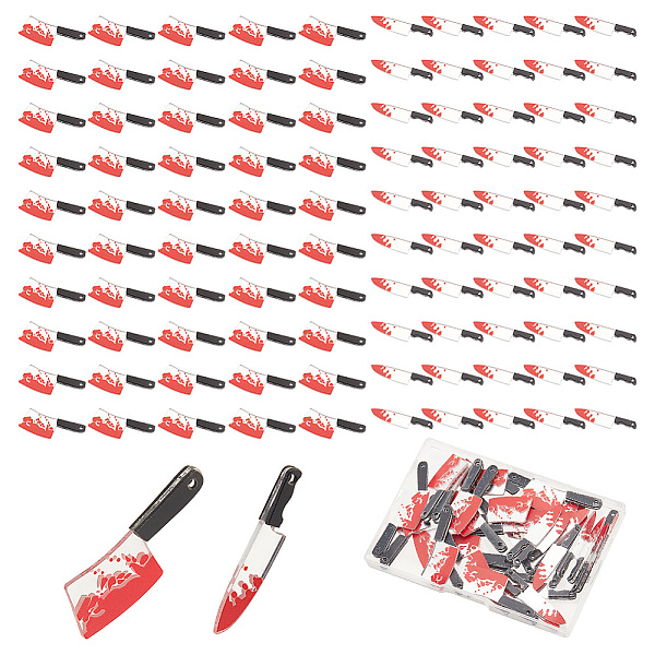PandaHall ARRICRAFT 50Pcs 2 Styles Halloween Theme Plastic Pendants, Knife Charm, Red, 45~47x9~17x4mm, Hole: 2.2~2.4mm, 25pcs/style Plastic...
PandaHall ARRICRAFT 50Pcs 2 Styles Halloween Theme Plastic Pendants, Knife Charm, Red, 45~47x9~17x4mm, Hole: 2.2~2.4mm, 25pcs/style Plastic...