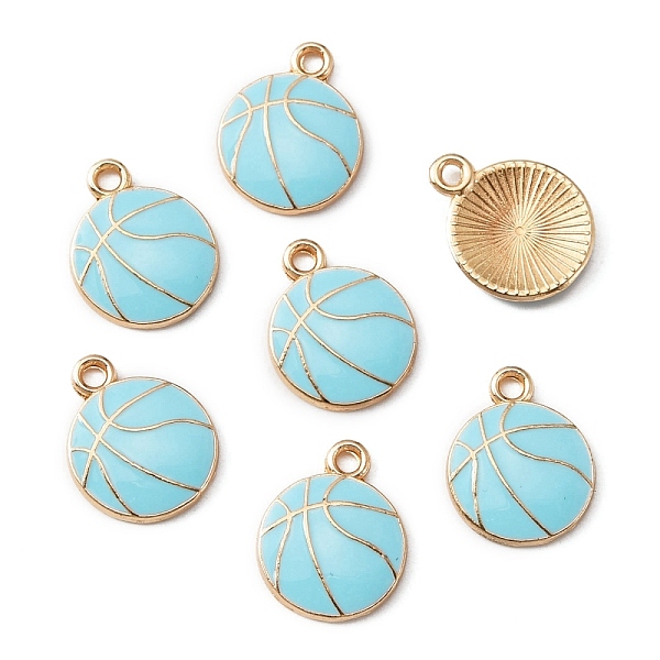PandaHall Alloy Enamel Pendants, Light Gold, Basketball, Cyan, 17x13.5x2mm, Hole: 1.6mm, 10pcs/bag Alloy+Enamel Others Cyan
PandaHall Alloy Enamel Pendants, Light Gold, Basketball, Cyan, 17x13.5x2mm, Hole: 1.6mm, 10pcs/bag Alloy+Enamel Others Cyan