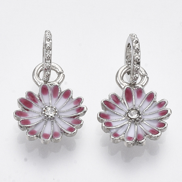 PandaHall Alloy European Dangle Charms, with Crystal Rhinestone and Enamel, Large Hole Pendants, Flower, Platinum, 22mm, Hole: 5mm, Flower..., Clear
PandaHall Alloy European Dangle Charms, with Crystal Rhinestone and Enamel, Large Hole Pendants, Flower, Platinum, 22mm, Hole: 5mm, Flower..., Clear