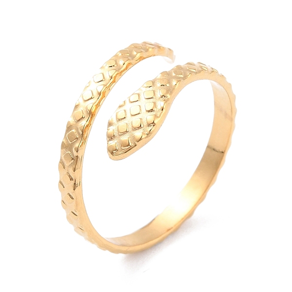 PandaHall Ion Plating(IP) 304 Stainless Steel Snake Wrap Open Cuff Ring for Women, Golden, Inner Diameter: 17.3mm 304 Stainless Steel
PandaHall Ion Plating(IP) 304 Stainless Steel Snake Wrap Open Cuff Ring for Women, Golden, Inner Diameter: 17.3mm 304 Stainless Steel