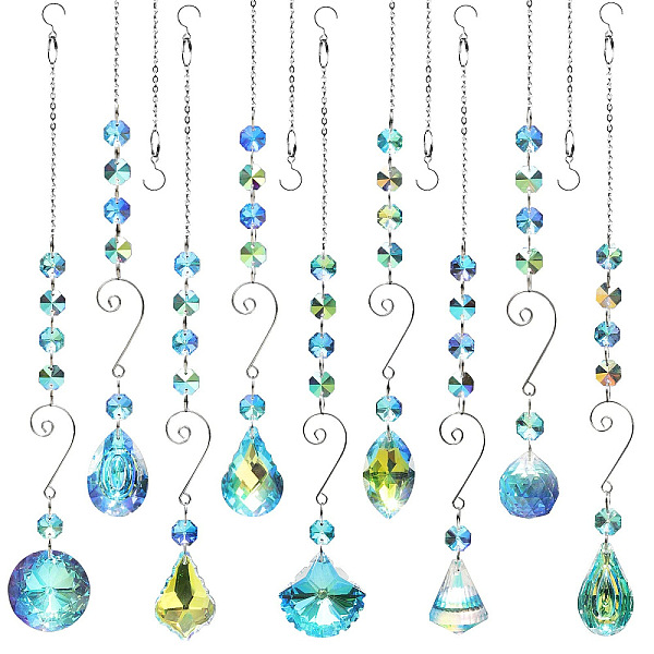 PandaHall Glass Teardrop/Cone/Oval/Round Pendant Decorations, Hanging Suncatchers, with Glass Octagon Link for Garden Decorations..., White
PandaHall Glass Teardrop/Cone/Oval/Round Pendant Decorations, Hanging Suncatchers, with Glass Octagon Link for Garden Decorations..., White