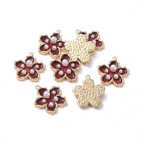 PandaHall Enamel Pendants, with Brass Findings and Acrylic Pearl, Real 18K Gold Plated, Flower, Dark Red, 16.5x15x4mm, Hole: 1mm...
PandaHall Enamel Pendants, with Brass Findings and Acrylic Pearl, Real 18K Gold Plated, Flower, Dark Red, 16.5x15x4mm, Hole: 1mm...