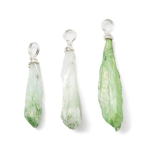 PandaHall Electroplated Raw Rough Natural Quartz Crystal Copper Wire Wrapped Pendants, Green Plated Teardrop Charms, Silver, 33~44x7x8~10mm...
PandaHall Electroplated Raw Rough Natural Quartz Crystal Copper Wire Wrapped Pendants, Green Plated Teardrop Charms, Silver, 33~44x7x8~10mm...