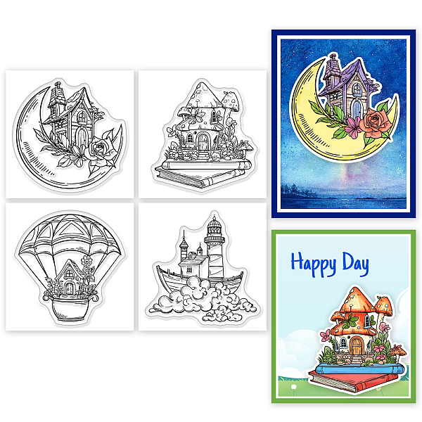 PandaHall 4Pcs 4 Styles PVC Stamp, for DIY Scrapbooking, House, 55x55mm, 1pc/style Plastic House
PandaHall 4Pcs 4 Styles PVC Stamp, for DIY Scrapbooking, House, 55x55mm, 1pc/style Plastic House