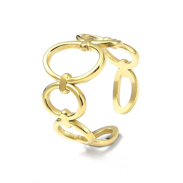 PandaHall Ion Plating(IP) 304 Stainless Steel Open Cuff Ring, Hollow Oval, Real 18K Gold Plated, Inner Diameter: 18mm 304 Stainless Steel...
PandaHall Ion Plating(IP) 304 Stainless Steel Open Cuff Ring, Hollow Oval, Real 18K Gold Plated, Inner Diameter: 18mm 304 Stainless Steel...
