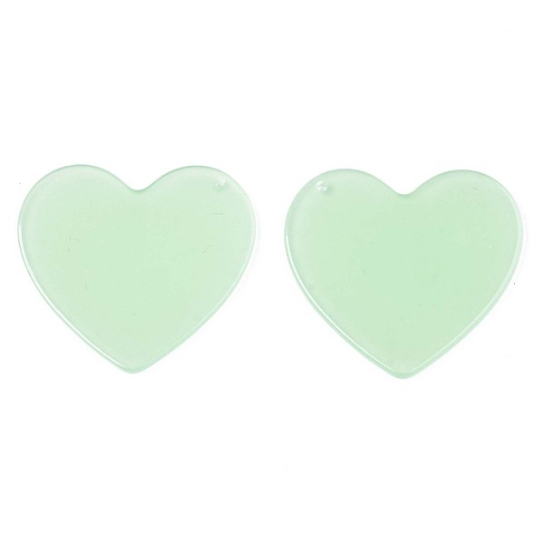 PandaHall Translucent Cellulose Acetate(Resin) Pendants, Solid Color, Heart, Light Green, 38x41x2mm, Hole: 1.4mm Cellulose Acetate Heart
PandaHall Translucent Cellulose Acetate(Resin) Pendants, Solid Color, Heart, Light Green, 38x41x2mm, Hole: 1.4mm Cellulose Acetate Heart