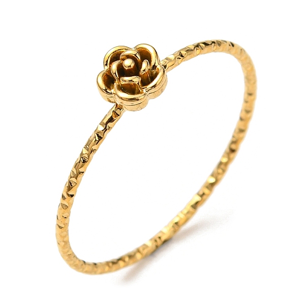 PandaHall 304 Stainless Steel Rose Flower Finger Ring, Golden, US Size 8 1/4(18.3mm) 304 Stainless Steel Flower
PandaHall 304 Stainless Steel Rose Flower Finger Ring, Golden, US Size 8 1/4(18.3mm) 304 Stainless Steel Flower