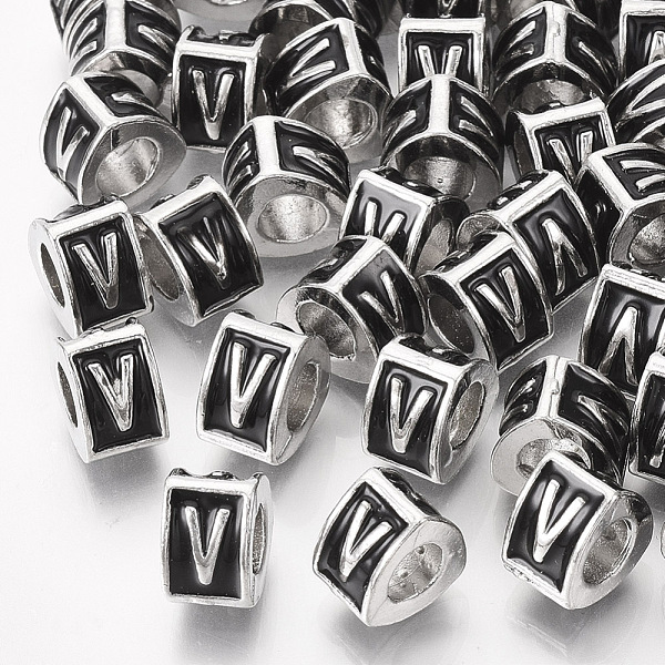 PandaHall Alloy European Beads, Enamel Style, Large Hole Beads, Triangle with Letter, Platinum, Black, Letter.V, 9.5x9x6.5mm, Hole: 5mm...
PandaHall Alloy European Beads, Enamel Style, Large Hole Beads, Triangle with Letter, Platinum, Black, Letter.V, 9.5x9x6.5mm, Hole: 5mm...