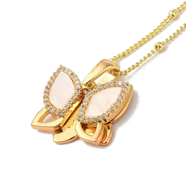 PandaHall Brass Micro Pave Clear Cubic Zirconia Pendants Necklaces, with Shell, Real 18K Gold Plated, Butterfly, 17.56 inch(44.6cm) Brass...
PandaHall Brass Micro Pave Clear Cubic Zirconia Pendants Necklaces, with Shell, Real 18K Gold Plated, Butterfly, 17.56 inch(44.6cm) Brass...