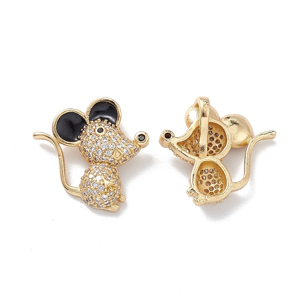 PandaHall Rack Plating Brass Micro Pave Cubic Zirconia Charms, Enamel Style, Long-Lasting Plated, Mouse, Real 18K Gold Plated, 18x18.5x4mm..., Clear
PandaHall Rack Plating Brass Micro Pave Cubic Zirconia Charms, Enamel Style, Long-Lasting Plated, Mouse, Real 18K Gold Plated, 18x18.5x4mm..., Clear