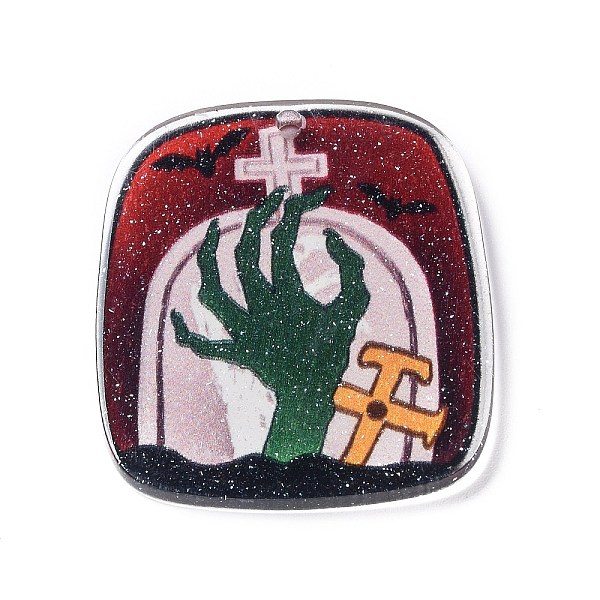 PandaHall Halloween Theme Opaque Printed Acrylic Pendants, Trapezoid with Tombstone Charms, 42x36x2mm, Hole: 2mm Acrylic Others Green
PandaHall Halloween Theme Opaque Printed Acrylic Pendants, Trapezoid with Tombstone Charms, 42x36x2mm, Hole: 2mm Acrylic Others Green