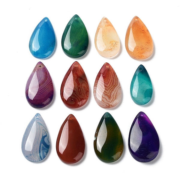PandaHall Dyed & Heated Natural Agate Pendants, Teardrop Charms, Mixed Color, 29.5~34x14~19x5~6mm, Hole: 1.6~1.8mm Natural Agate Teardrop..., Multicolor
PandaHall Dyed & Heated Natural Agate Pendants, Teardrop Charms, Mixed Color, 29.5~34x14~19x5~6mm, Hole: 1.6~1.8mm Natural Agate Teardrop..., Multicolor