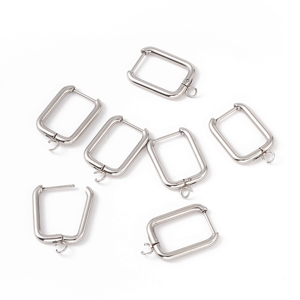 PandaHall 201 Stainless Steel Hoop Earring Findings, with 316 Stainless Steel Pin and 304 Stainless Steel Horizontal Loops, Rectangle...
PandaHall 201 Stainless Steel Hoop Earring Findings, with 316 Stainless Steel Pin and 304 Stainless Steel Horizontal Loops, Rectangle...