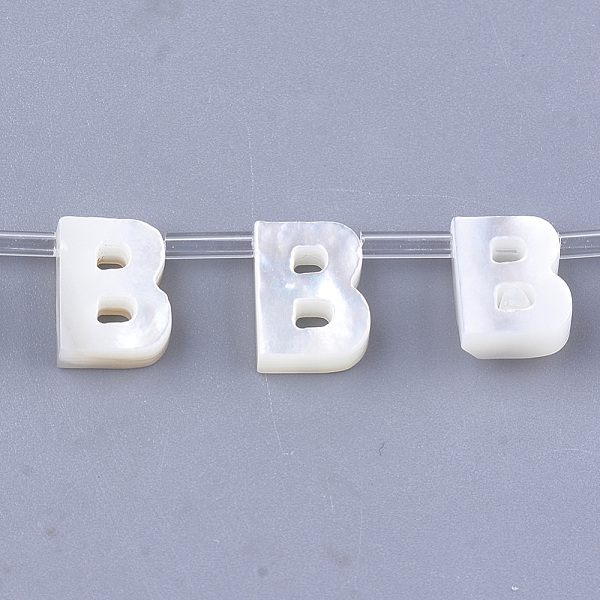 PandaHall Sea Shell Beads, Top Drilled Beads, Letter, Letter.B, 10x8x3mm, Hole: 0.8mm Other Sea Shell Letter
PandaHall Sea Shell Beads, Top Drilled Beads, Letter, Letter.B, 10x8x3mm, Hole: 0.8mm Other Sea Shell Letter