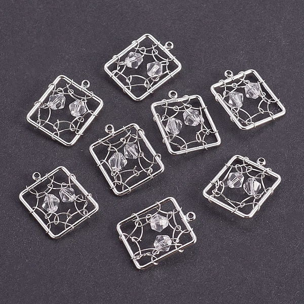 PandaHall Brass Pendants, with Acrylic Rhinestone, Nickel Free, Rectangle, Clear, Real Platinum Plated, 18~20x13~15x4mm, Hole: 1mm...
PandaHall Brass Pendants, with Acrylic Rhinestone, Nickel Free, Rectangle, Clear, Real Platinum Plated, 18~20x13~15x4mm, Hole: 1mm...
