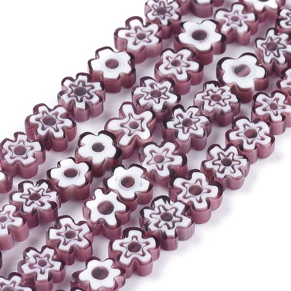 PandaHall Handmade Millefiori Glass Bead Strands, Flower, Purple, 6.4~9x3.2mm, Hole: 1mm, about 56pcs/Strand, 15.75''(40cm) Millefiori...
PandaHall Handmade Millefiori Glass Bead Strands, Flower, Purple, 6.4~9x3.2mm, Hole: 1mm, about 56pcs/Strand, 15.75''(40cm) Millefiori...