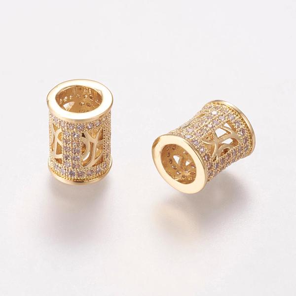 PandaHall Brass Cubic Zirconia European Beads, Column, Golden, 10x9x8mm, Hole: 5mm Brass+Cubic Zirconia Column
PandaHall Brass Cubic Zirconia European Beads, Column, Golden, 10x9x8mm, Hole: 5mm Brass+Cubic Zirconia Column