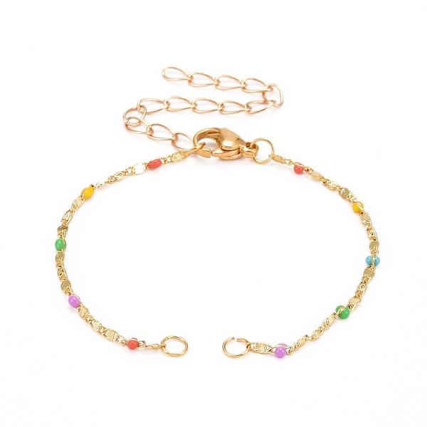 PandaHall Enamel Bracelet Makings, with Brass Lumachina Chains, 304 Stainless Steel Lobster Claw Clasps & Jump Rings, Colorful, 5-1/2 inch...
PandaHall Enamel Bracelet Makings, with Brass Lumachina Chains, 304 Stainless Steel Lobster Claw Clasps & Jump Rings, Colorful, 5-1/2 inch...