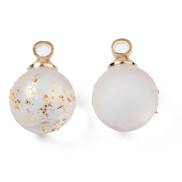 PandaHall Transparent Spray Painted Glass Pendants, with Light Gold Plated Brass Loop, Frosted, with Glitter Powder, Round, Clear, 12x8mm...
PandaHall Transparent Spray Painted Glass Pendants, with Light Gold Plated Brass Loop, Frosted, with Glitter Powder, Round, Clear, 12x8mm...
