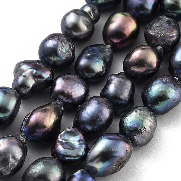 PandaHall Dyed Natural Cultured Freshwater Pearl Beads Strands, Two Sides Polished, Grade 2A+, Prussian Blue, 8~9mm, Hole: 0.5mm, about...
PandaHall Dyed Natural Cultured Freshwater Pearl Beads Strands, Two Sides Polished, Grade 2A+, Prussian Blue, 8~9mm, Hole: 0.5mm, about...
