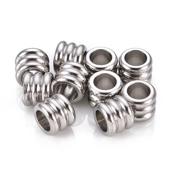PandaHall 201 Stainless Steel European Beads, Large Hole Beads, Groove Beads, Column, Stainless Steel Color, 10x8mm, Hole: 6mm 201 Stainless...
PandaHall 201 Stainless Steel European Beads, Large Hole Beads, Groove Beads, Column, Stainless Steel Color, 10x8mm, Hole: 6mm 201 Stainless...