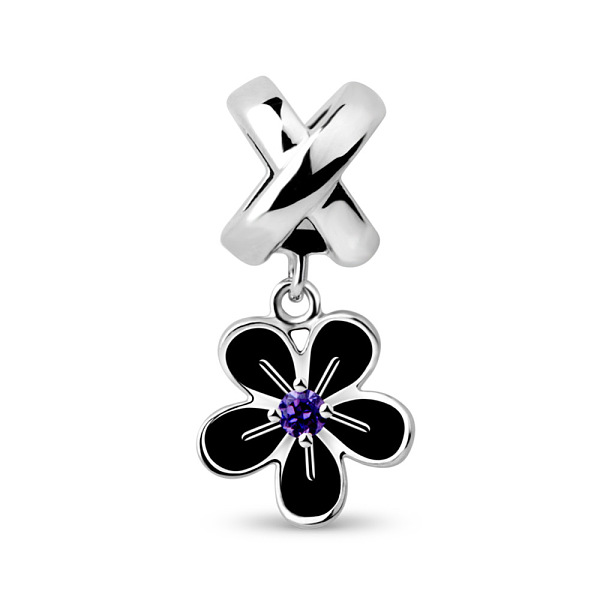 PandaHall TINYSAND Rhodium Plated 925 Sterling Silver Flower European Dangle Charms, with Violet Rhinestone, Platinum, 22.05x8x9.6mm, Hole...
PandaHall TINYSAND Rhodium Plated 925 Sterling Silver Flower European Dangle Charms, with Violet Rhinestone, Platinum, 22.05x8x9.6mm, Hole...