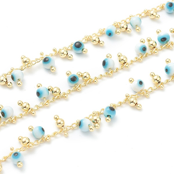 PandaHall 3.28 Feet Golden Brass Curb Chain, Twisted Chain, with Enamel Evil Eye & Brass Charms, Long-Lasting Plated, Soldered, Light Blue...
PandaHall 3.28 Feet Golden Brass Curb Chain, Twisted Chain, with Enamel Evil Eye & Brass Charms, Long-Lasting Plated, Soldered, Light Blue...