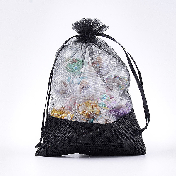 PandaHall Organza Bags, with Burlap Cloth, Drawstring Bags, Rectangle, Black, 13.2~14.2x9.6~10.2cm Organza Rectangle Black
PandaHall Organza Bags, with Burlap Cloth, Drawstring Bags, Rectangle, Black, 13.2~14.2x9.6~10.2cm Organza Rectangle Black