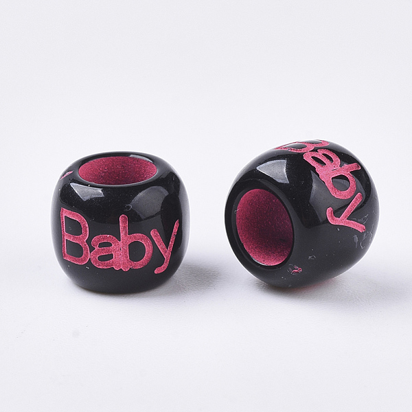PandaHall Spray Painted Acrylic European Beads, Large Hole Beads, Barrel with Word Baby, Mixed Color, 9x7mm, Hole: 4.5mm, about 1560pcs/500g..., Multicolor
PandaHall Spray Painted Acrylic European Beads, Large Hole Beads, Barrel with Word Baby, Mixed Color, 9x7mm, Hole: 4.5mm, about 1560pcs/500g..., Multicolor