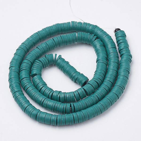 PandaHall Handmade Polymer Clay Beads, Disc/Flat Round, Heishi Beads, Dark Cyan, 4x1mm, Hole: 1mm, about 380~400pcs/strand, 17.7 inch...
PandaHall Handmade Polymer Clay Beads, Disc/Flat Round, Heishi Beads, Dark Cyan, 4x1mm, Hole: 1mm, about 380~400pcs/strand, 17.7 inch...