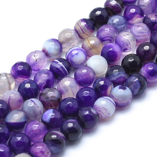 PandaHall Natural Striped Agate/Banded Agate Beads, Dyed, Faceted Round, Purple, 12mm, Hole: 1.3mm, about 32pcs/strand, 15.1 inch(38.5cm)...
PandaHall Natural Striped Agate/Banded Agate Beads, Dyed, Faceted Round, Purple, 12mm, Hole: 1.3mm, about 32pcs/strand, 15.1 inch(38.5cm)...