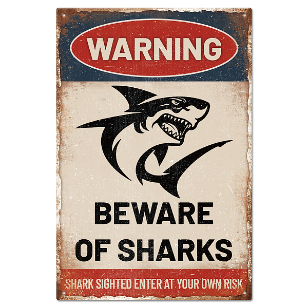 PandaHall Vintage Metal Tin Sign, Iron Wall Decor for Bars, Restaurants, Cafe Pubs, Rectangle, Shark, 300x200x0.5mm Iron Shark
PandaHall Vintage Metal Tin Sign, Iron Wall Decor for Bars, Restaurants, Cafe Pubs, Rectangle, Shark, 300x200x0.5mm Iron Shark