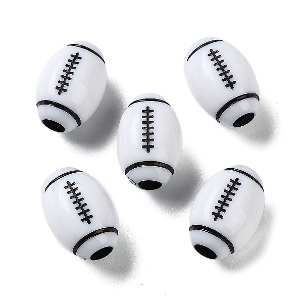 PandaHall Opaque Acrylic European Beads, Craft Style, Large Hole Beads, Rugby, White, 15.5x10.5mm, Hole: 4mm, about 500pcs/500g Acrylic...
PandaHall Opaque Acrylic European Beads, Craft Style, Large Hole Beads, Rugby, White, 15.5x10.5mm, Hole: 4mm, about 500pcs/500g Acrylic...