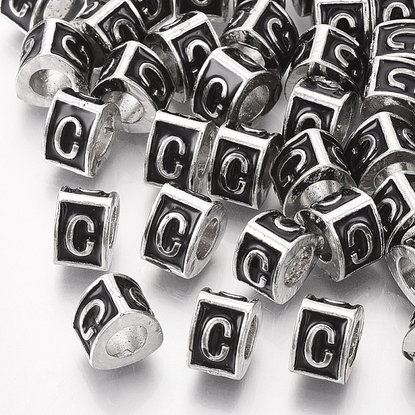 PandaHall Alloy European Beads, Enamel Style, Large Hole Beads, Triangle with Letter, Platinum, Black, Letter.C, 9.5x9x6.5mm, Hole: 5mm...
PandaHall Alloy European Beads, Enamel Style, Large Hole Beads, Triangle with Letter, Platinum, Black, Letter.C, 9.5x9x6.5mm, Hole: 5mm...