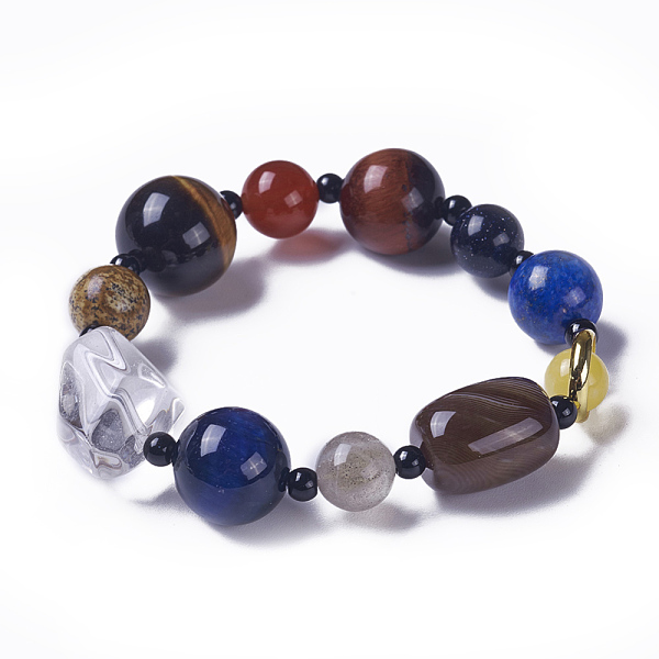 PandaHall Natural & Synthetic Gemstone Beaded Stretch Bracelets, Couple Bracelet For Men, 2-1/2 inch(6.3cm) Mixed Stone
PandaHall Natural & Synthetic Gemstone Beaded Stretch Bracelets, Couple Bracelet For Men, 2-1/2 inch(6.3cm) Mixed Stone