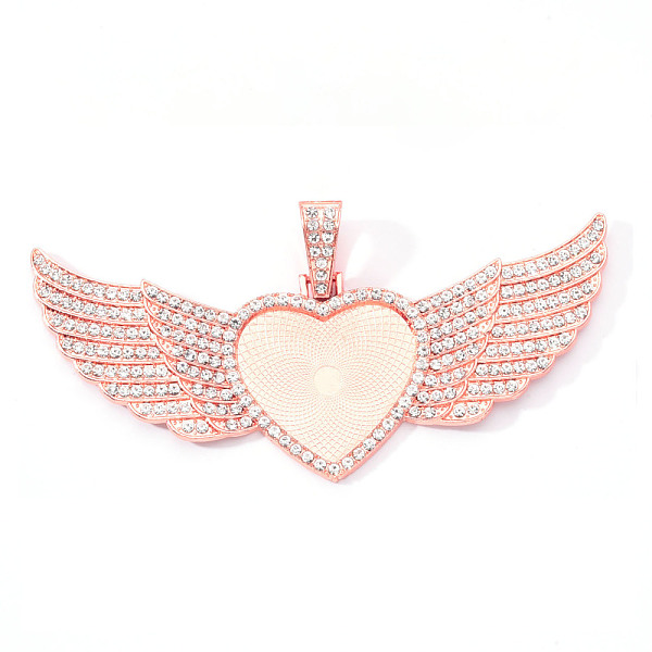 PandaHall Alloy Pendant Cabochon Settings, with Crystal Rhinestone, Cadmium Free & Lead Free, Heart with Wing, Rose Gold, Crystal, Tray..., Clear
PandaHall Alloy Pendant Cabochon Settings, with Crystal Rhinestone, Cadmium Free & Lead Free, Heart with Wing, Rose Gold, Crystal, Tray..., Clear