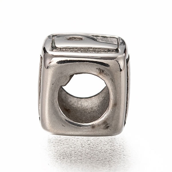 PandaHall 304 Stainless Steel European Beads, Large Hole Beads, Horizontal Hole, Cube with Letter, Stainless Steel Color, Letter.P, 8x8x8mm...
PandaHall 304 Stainless Steel European Beads, Large Hole Beads, Horizontal Hole, Cube with Letter, Stainless Steel Color, Letter.P, 8x8x8mm...