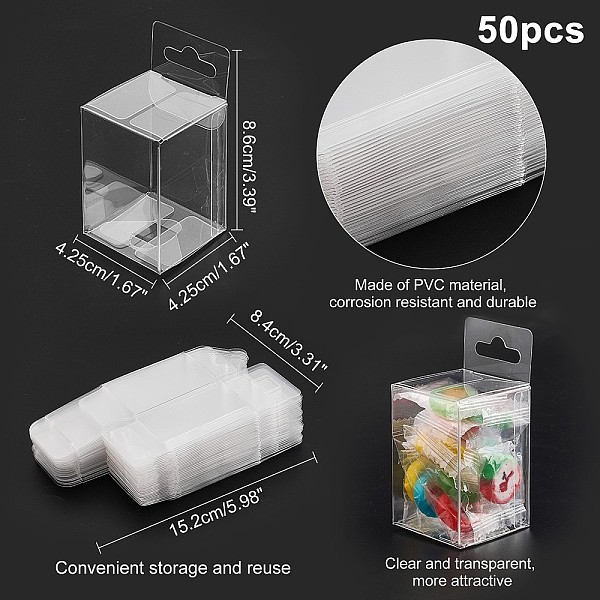 PandaHall Transparent PVC Box Candy Treat Gift Box, for Wedding Party Baby Shower Packing Box, Rectangle, Clear, Finished Product...
PandaHall Transparent PVC Box Candy Treat Gift Box, for Wedding Party Baby Shower Packing Box, Rectangle, Clear, Finished Product...
