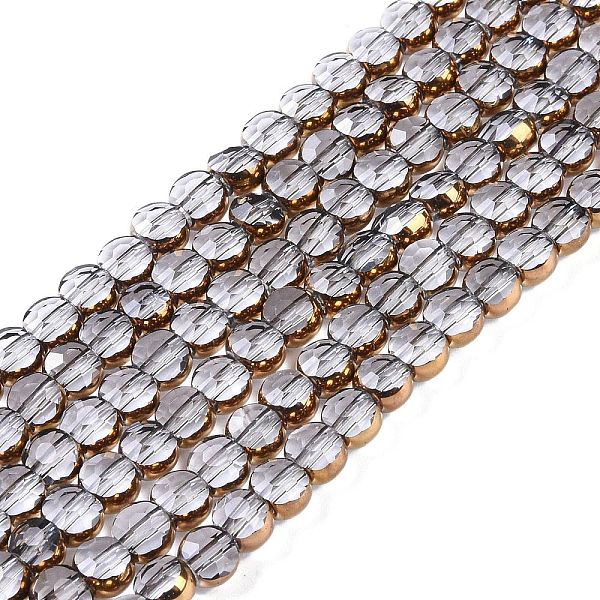 PandaHall Electroplate Glass Beads Strands, Full Plated, Faceted, Flat Round, Gainsboro, 4x4.5x3.5mm, Hole: 0.8mm, about 74pcs/strand..., Gray
PandaHall Electroplate Glass Beads Strands, Full Plated, Faceted, Flat Round, Gainsboro, 4x4.5x3.5mm, Hole: 0.8mm, about 74pcs/strand..., Gray