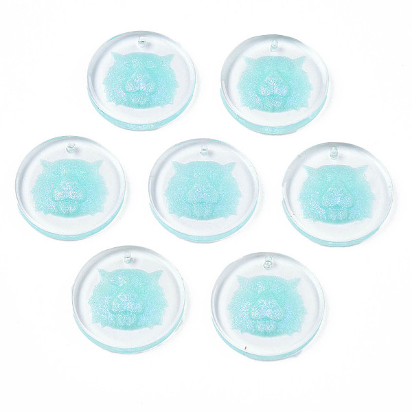 PandaHall Transparent Resin Pendants, with Glitter Powder, Flat Round with Tiger Head, Pale Turquoise, 24.5x3.5mm, Hole: 1.4mm Resin Flat...
PandaHall Transparent Resin Pendants, with Glitter Powder, Flat Round with Tiger Head, Pale Turquoise, 24.5x3.5mm, Hole: 1.4mm Resin Flat...