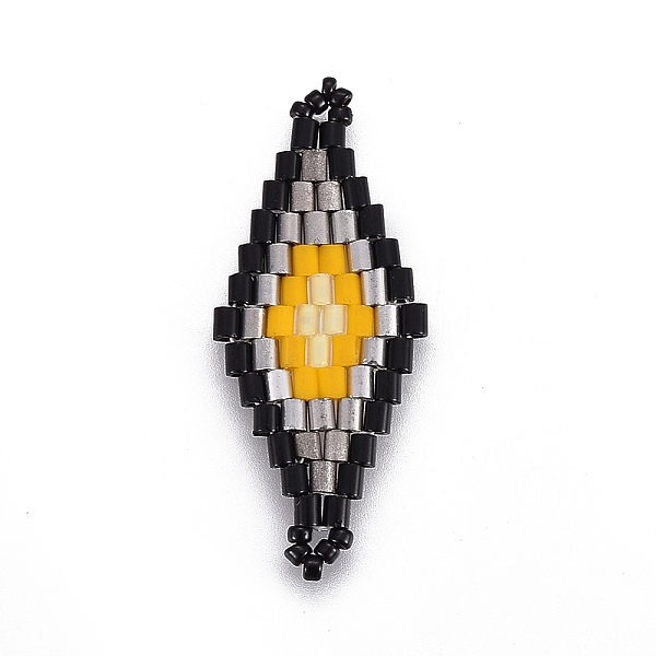 PandaHall MIYUKI & TOHO Handmade Japanese Seed Beads Links, Loom Pattern, Rhombus, Colorful, 31.4~33x12.7~13.4x1.6~1.7mm, Hole: 1~1.4mm...
PandaHall MIYUKI & TOHO Handmade Japanese Seed Beads Links, Loom Pattern, Rhombus, Colorful, 31.4~33x12.7~13.4x1.6~1.7mm, Hole: 1~1.4mm...