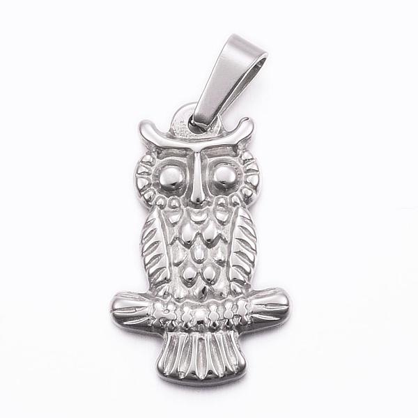 PandaHall 304 Stainless Steel Pendants, Owl, Stainless Steel Color, 26x16.5x3mm, Hole: 8x4mm 304 Stainless Steel Owl
PandaHall 304 Stainless Steel Pendants, Owl, Stainless Steel Color, 26x16.5x3mm, Hole: 8x4mm 304 Stainless Steel Owl
